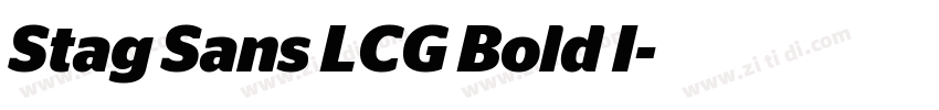 Stag Sans LCG Bold I字体转换